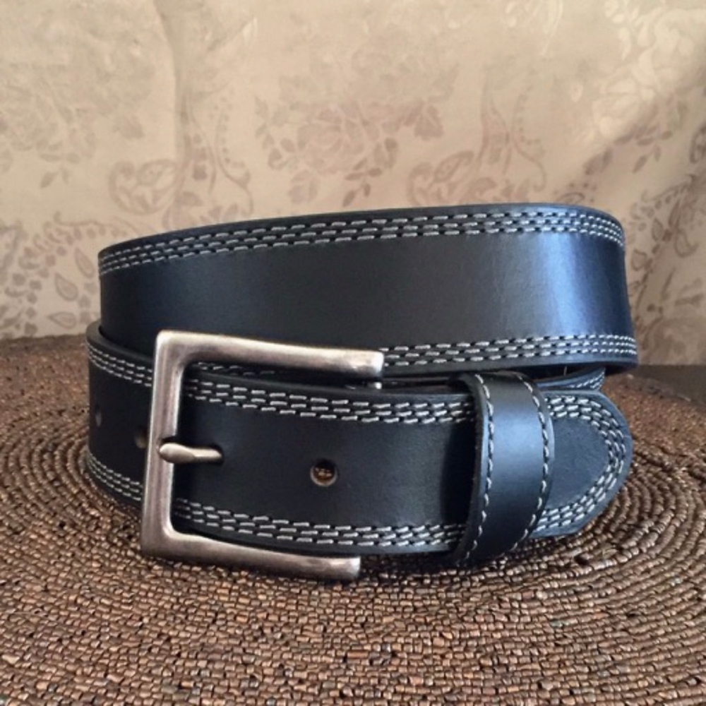 Men's Black Leather Belt
